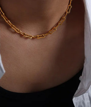 Wendy Geometric Chain Necklace / 18K Gold Plated - Nina Kane Jewellery