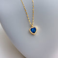 Yasmin Blue Heart Pendant / Stainless steel view 6