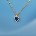 Yasmin Blue Heart Pendant / Stainless steel view 4