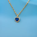 Yasmin Blue Heart Pendant / Stainless steel view 3