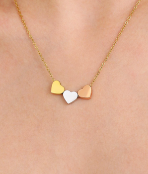 Yvie Personalised Heart Necklace / 18K Gold Plated - Nina Kane Jewellery