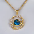 Galaxy Star & Moon Pendant / Stainless Steel view 2