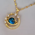 Galaxy Star & Moon Pendant / Stainless Steel view 3
