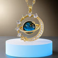 Galaxy Star & Moon Pendant / Stainless Steel view 1