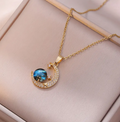 Galaxy Star & Moon Pendant / Stainless Steel view 12