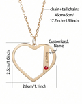 Loveheart Customised Name & Birthstone Necklace view 8