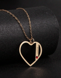 Loveheart Customised Name & Birthstone Necklace view 4