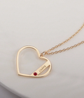 Loveheart Customised Name & Birthstone Necklace view 6