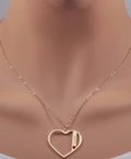 Loveheart Customised Name & Birthstone Necklace view 2