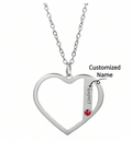 Loveheart Customised Name & Birthstone Necklace view 9
