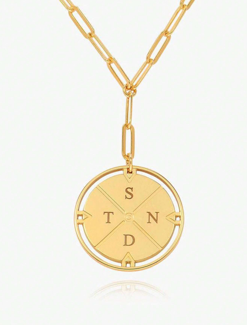 Rachel Personalised Compass Necklace