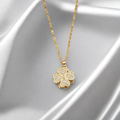 Astra Spinning Clover Necklace / Stainless Steel view 4