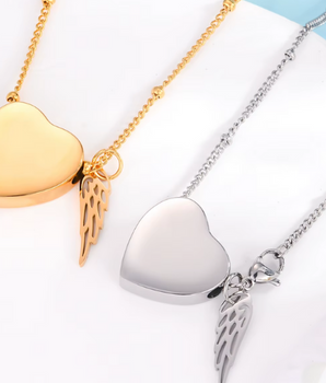 Custom Heart Urn Necklaces / 18K Gold Plated - Nina Kane Jewellery