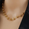 Estera Knot Link Chain Necklace /18K Gold Plated view 5