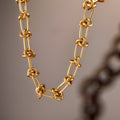 Estera Knot Link Chain Necklace /18K Gold Plated view 1