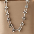 Estera Knot Link Chain Necklace /18K Gold Plated view 4