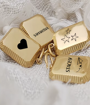 Annie Customisable Pendants / 18K Gold Plated - Nina Kane Jewellery