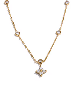 Gaia Clover Necklaces / 18K Gold Plated - Nina Kane Jewellery