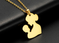 Mother & Baby Cut Out Necklaces / 18K Gold Plated view 3