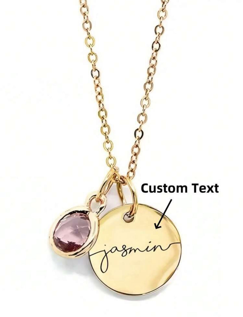 Keira Engravable Medalion Necklaces