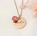 Keira Engravable Medalion Necklaces view 4