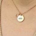 Keira Engravable Medalion Necklaces view 3