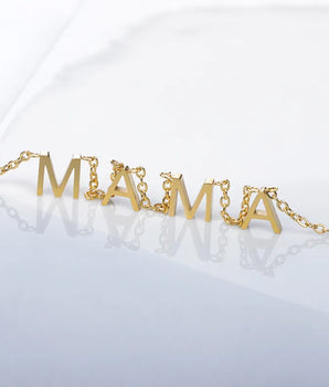 MAMA Letter Pendant / 14K Gold Plated - Nina Kane Jewellery