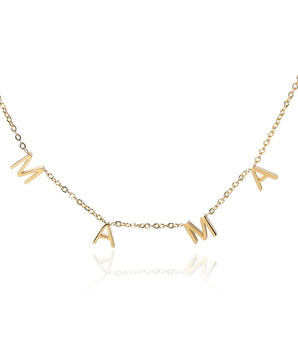 MAMA Letter Pendant / 14K Gold Plated - Nina Kane Jewellery