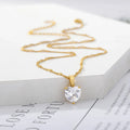 Michelle Zircon Heart Pendants / Stainless steel view 1
