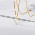 Michelle Zircon Heart Pendants / Stainless steel view 3