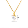 Michelle Zircon Heart Pendants / Stainless steel view 7