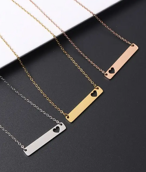 Nicole Personalised Tab Necklaces / 18K Gold Plated - Nina Kane Jewellery