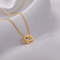 Ophelia Linked Hearts Necklace / Stainless Steel view 3