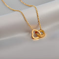 Ophelia Linked Hearts Necklace / Stainless Steel view 4