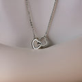 Ophelia Linked Hearts Necklace / Stainless Steel view 6
