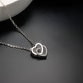 Ophelia Linked Hearts Necklace / Stainless Steel view 7