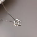 Ophelia Linked Hearts Necklace / Stainless Steel view 8