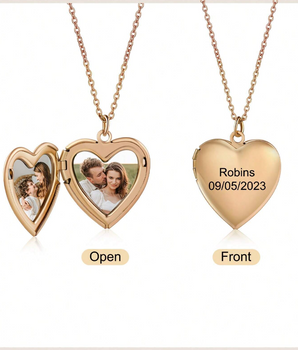 Riley Personalised Photo Lockets / Stainless Steel - Nina Kane Jewellery