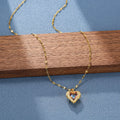 Trinity Ocean Heart Necklaces / Stainless Steel view 2
