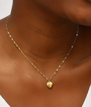 Rhea Heart Shaped Pendant / 18K Gold Plated