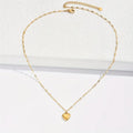 Rhea Heart Shaped Pendant / 18K Gold Plated view 3