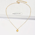 Rhea Heart Shaped Pendant / 18K Gold Plated view 5