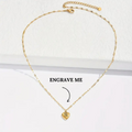 Rhea Heart Shaped Pendant / 18K Gold Plated view 4