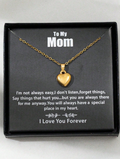 To My Mum Engravable Heart Necklace view 5