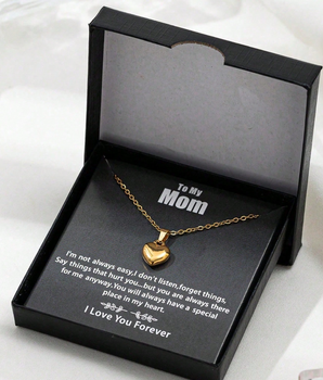 To My Mum Engravable Heart Necklace / 18K Gold Plated - Nina Kane Jewellery