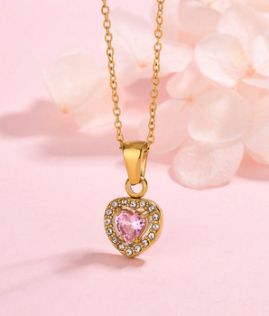 Marietta Heart Necklaces / 18K Gold Plated - Nina Kane Jewellery