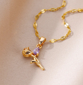 Serena Rose Crystal Necklaces / Stainless Steel view 2