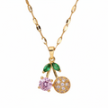 Claudia Cherrry Drop Necklaces view 1