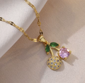 Claudia Cherrry Drop Necklaces view 3