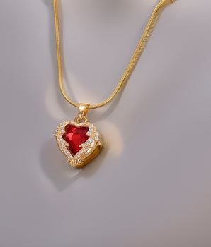 Lizzy Heart Necklaces / Stainless steel - Nina Kane Jewellery